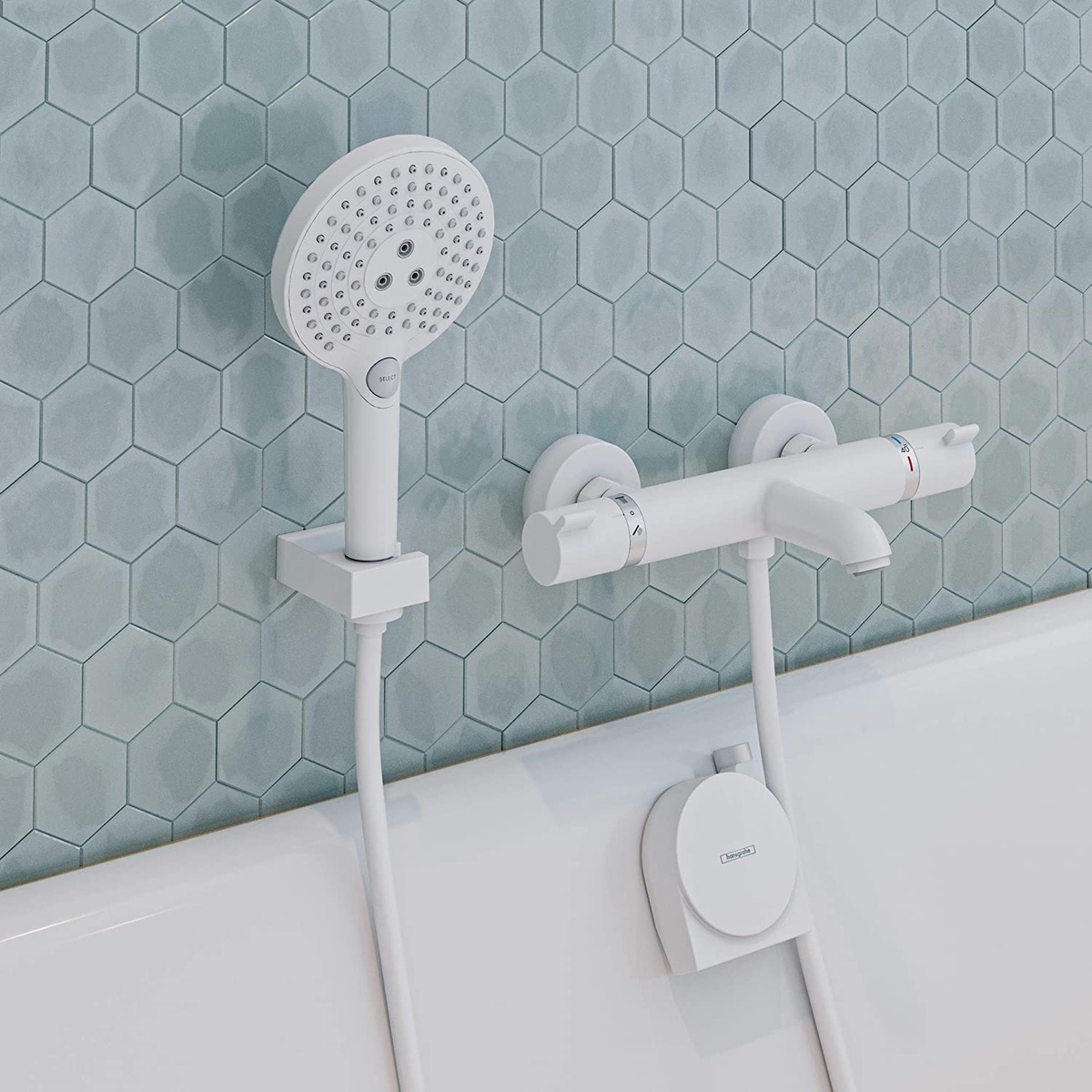 Душова лійка HANSGROHE Raindance Select S із кнопкою 125мм пластик біла 26530700