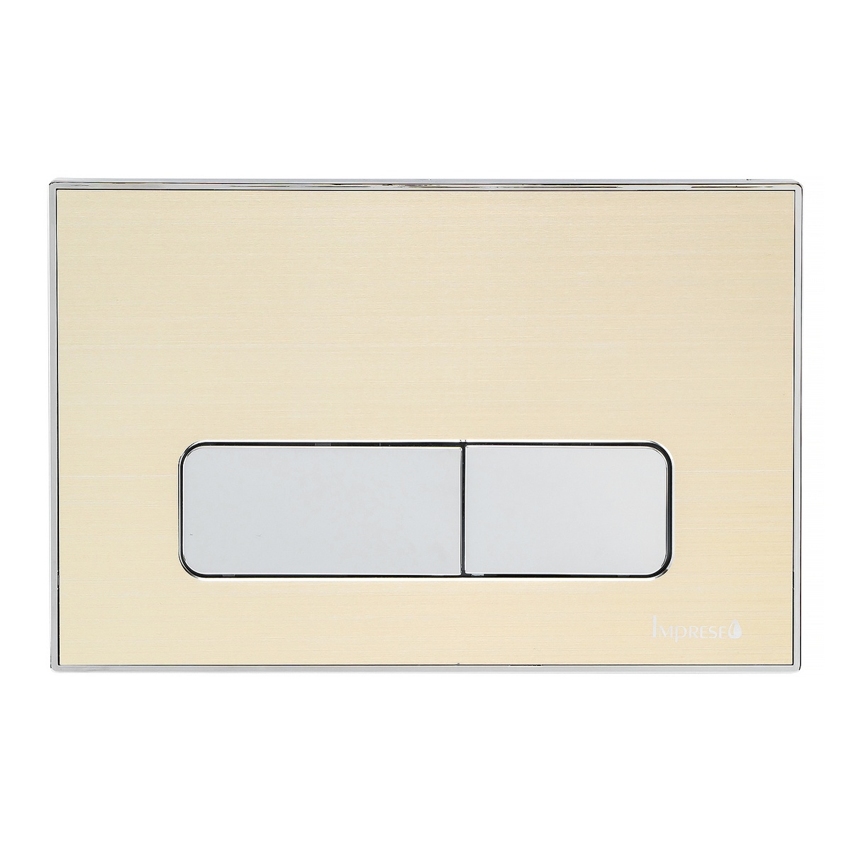 Кнопка зливу для інсталяції IMPRESE металева подвійна матована золота i7113AG