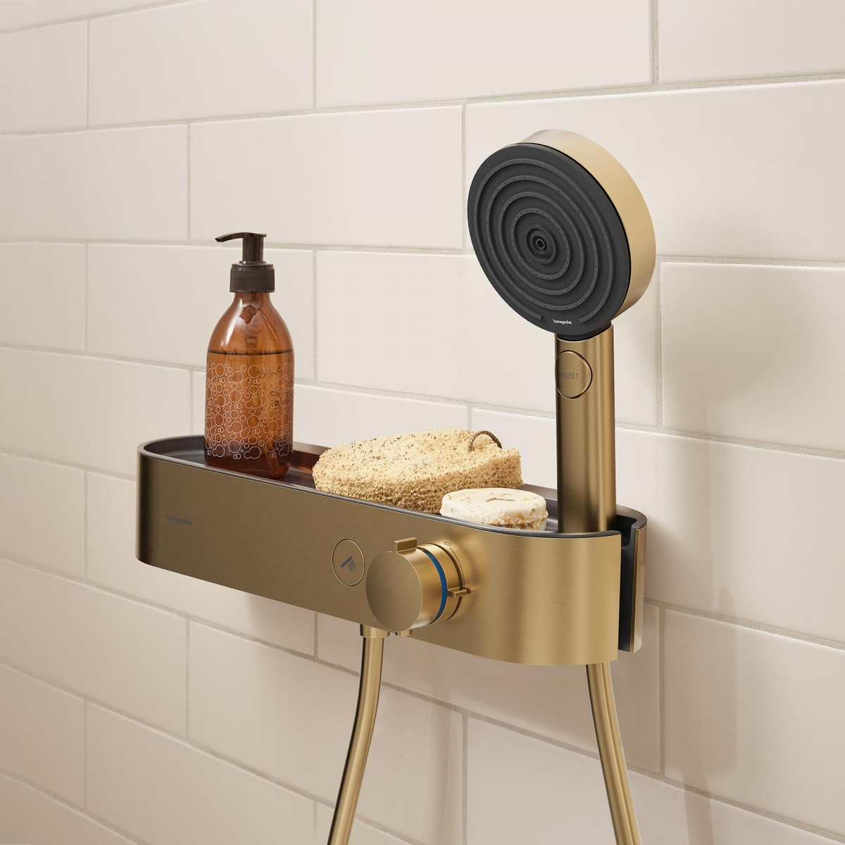 Змішувач для душу із термостатом HANSGROHE ShowerTablet Select бронзовий латунь без душового набору 24360140