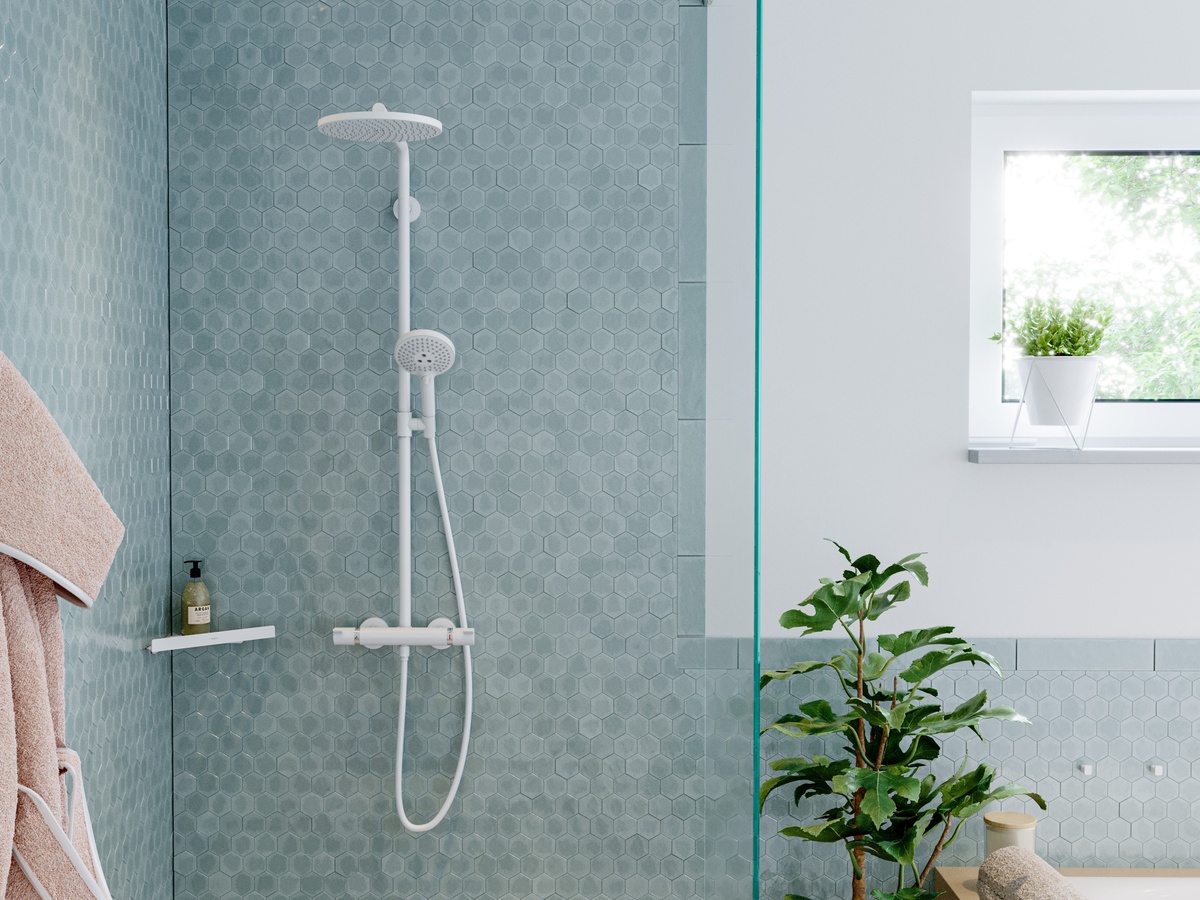 Душова лійка HANSGROHE Raindance Select S із кнопкою 125мм пластикова біла 26530700