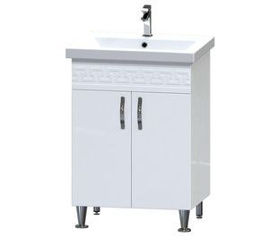 Тумба с умывальником AQUARIUS ANTIK 60x84x44см напольная белая AQ-U1113082611