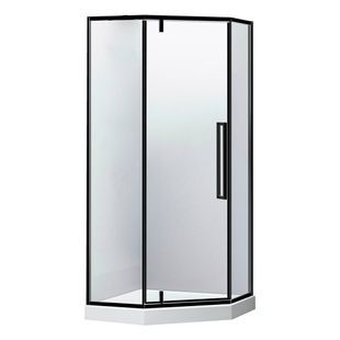 Кабина для душа EGER пятиугольная c поддоном A L&Aacute;NY 90x90x208.5см прозрачный витраж 6мм профиль черный 599-552 Black