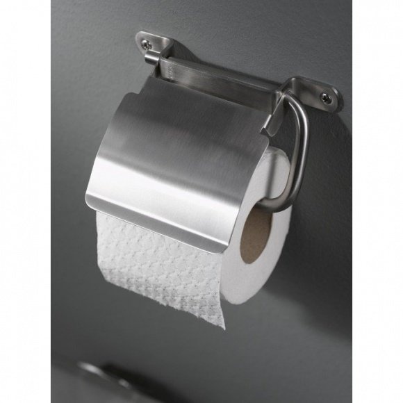 Держатель для туалетной бумаги с крышкой HACEKA IXI сатин нержавеющая сталь 1114211