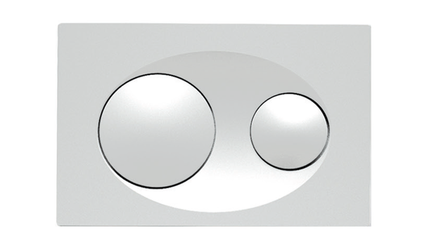 Кнопка зливу для інсталяції KOLLER POOL пластикова подвійна глянцева біла GRACE WHITE