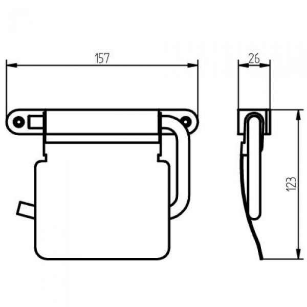 Тримач для туалетного паперу із кришкою HACEKA IXI сатин нержавіюча сталь 1114211