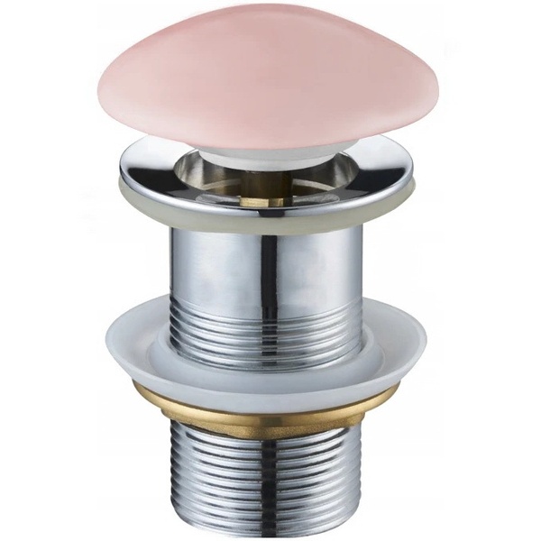 Донный клапан нажимной для раковины MEXEN без перелива керамический 1 1/4" матовый розовый MEX-79910-44