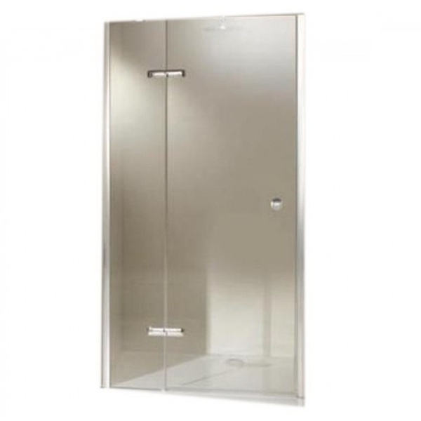 Двері скляні для душової ніші розпашні двосекційні HUPPE Enjoy Pure 200x120см прозоре скло 6мм профіль хром 4T0904.092.322