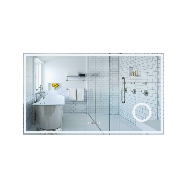 Зеркало прямоугольное для ванны Q-TAP Stork 70x120см c подсветкой сенсорное включение QT1578142270120W