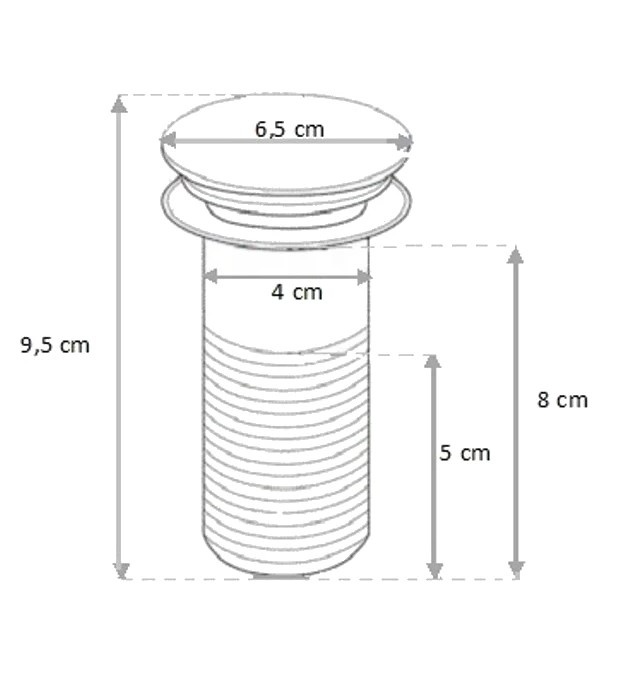 Донный клапан нажимной для раковины MEXEN 65мм без перелива керамический 1 1/4" матовый розовый MEX-79910-44