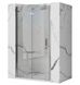 Двері скляні для душової ніші універсальні складні двосекційні REA MOLIER 190x100см прозоре скло 6мм профіль хром REA-K6371 1 з 4