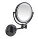 Косметическое зеркало с подсветкой VOLLE 2500.281004 круглое подвесное металлическое черное 1 из 2