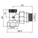 Балансировочный радиаторный кран EUROPRODUCT EP.0402 угловой 1/2"x1/2" с американкой EP6014 2 из 3