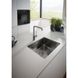 Кухонная мойка металлическая прямоугольная GROHE K700 540мм x 440мм серый 1мм с сифоном 31574AL0 3 из 3