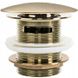 Донный клапан нажимной для ванны REA 70мм с переливом латунь 1 1/2" матовый золотой REA-W2005 3 из 3