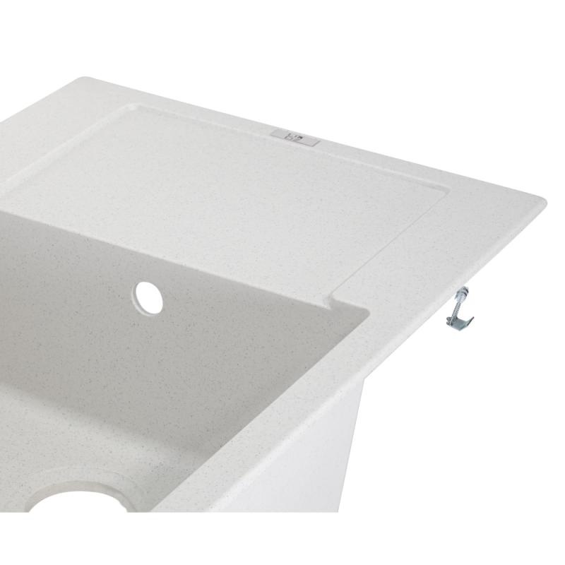 Кухонная мойка керамическая прямоугольная LIDZ STO-10 495мм x 775мм серый с сифоном LIDZSTO10781510200