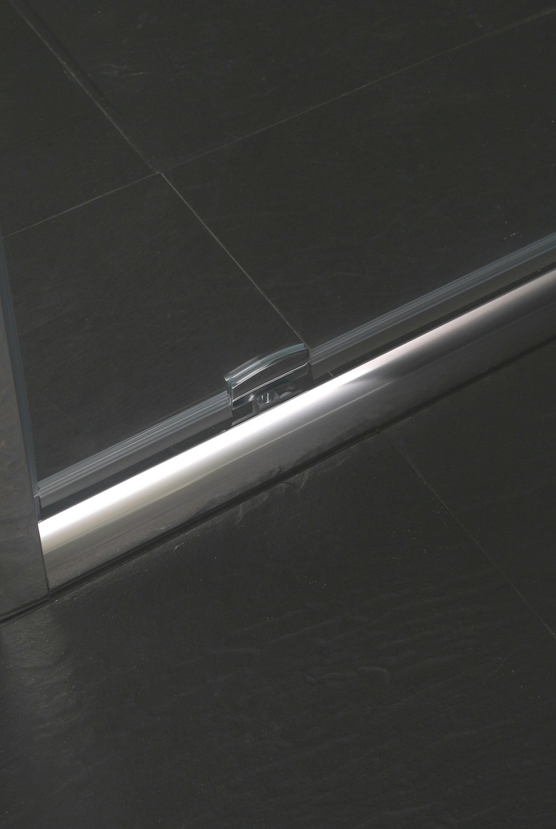 Ширма стеклянная в душевую нишу распашная EGER 80см x 195см прозрачное стекло 5мм профиль хром 599-150-80(h)