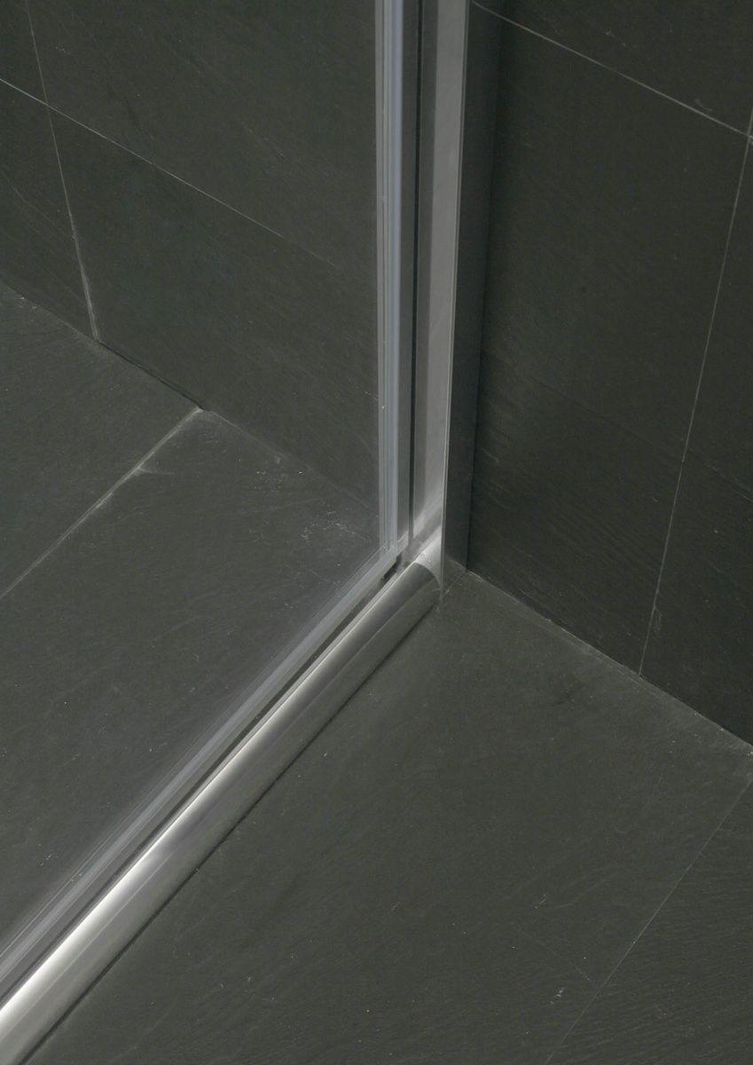 Ширма скляна для душової ніші розпашна EGER 80см x 195см прозрачное скло 5мм профіль хром 599-150-80(h)