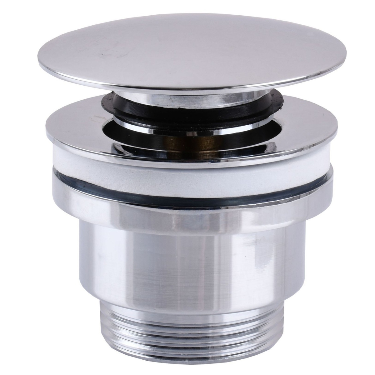 Донний клапан натискний для раковини GLOBUS LUX HG15-04A BR мм без переливу латунь 1 1/4" глянцевий хром 000014082