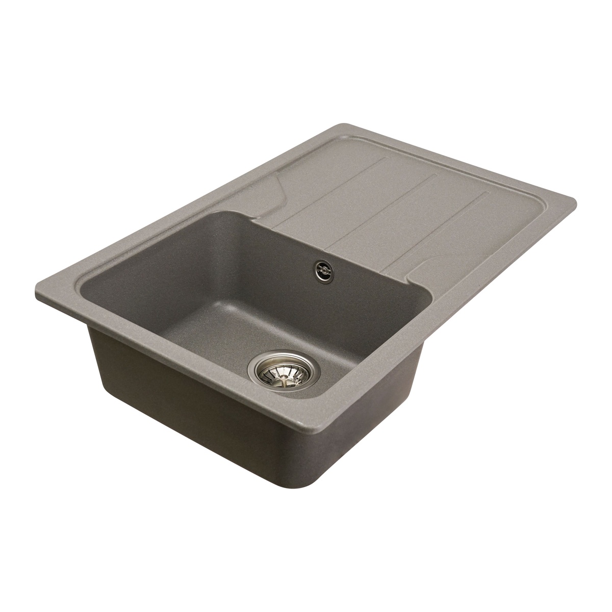 Мийка для кухні гранітна прямокутна PLATINUM 7850 VERONA 780x500x180мм без сифону сіра PLS-A25159
