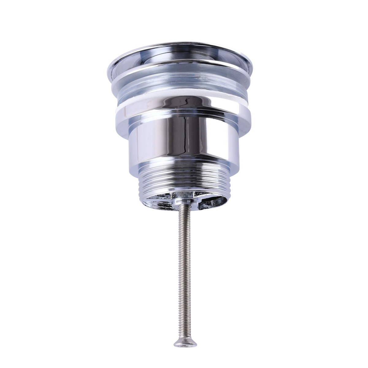 Донний клапан натискний для раковини GLOBUS LUX HG15-04A BR мм без переливу латунь 1 1/4" глянцевий хром 000014082