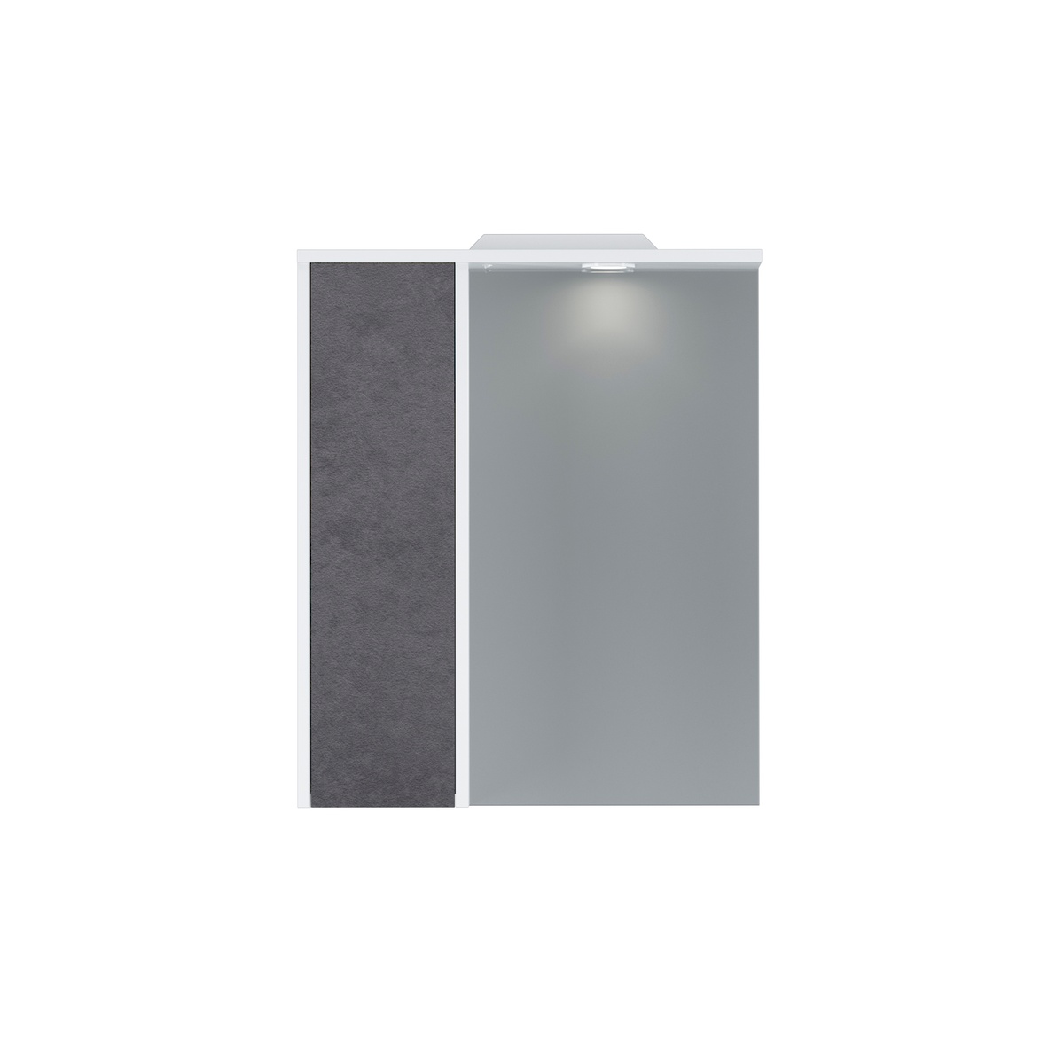 Шкафчик с зеркалом для ванной AM.PM GEM S 60x72x16.7см c подсветкой серый M91MPL0601BF38