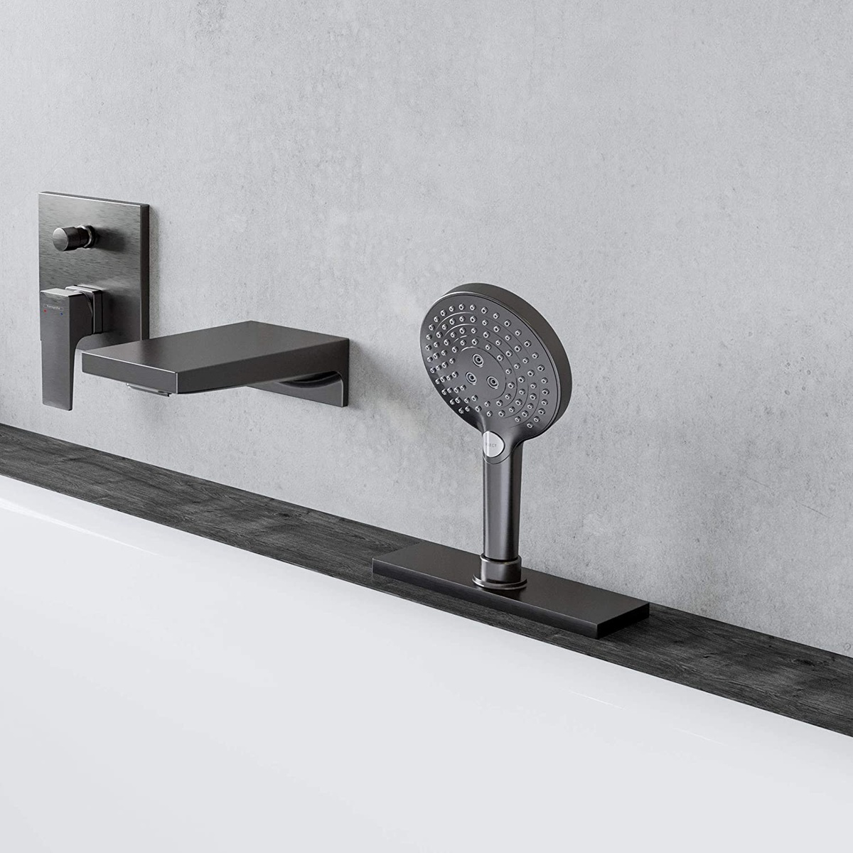 Душевая лейка HANSGROHE Raindance Select с кнопкой 125мм пластиковая черная 26530340