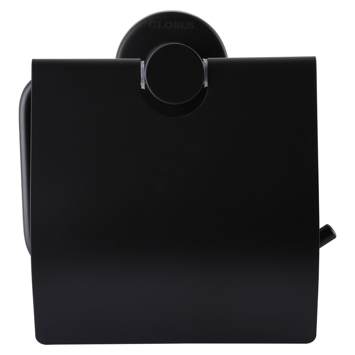 Тримач туалетного паперу із кришкою GLOBUS LUX BS8410 чорний метал 000021196