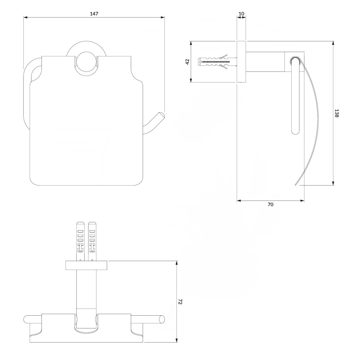 Тримач для туалетного паперу із кришкою OMNIRES MODERN PROJECT округлий металевий хром MP60520CR