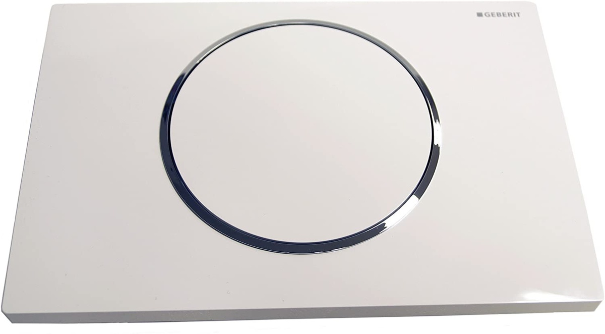Кнопка слива для инсталляции GEBERIT SIGMA10 пластиковая одинарная глянцевая белая 115.758.KJ.5