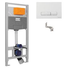 Система инсталляции для унитаза IMPRESE с кнопкой белая глянец i9109