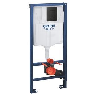 Інсталяція для унітазу GROHE QuickFix Solido 388112430 з кнопкою чорна матовая CV032158