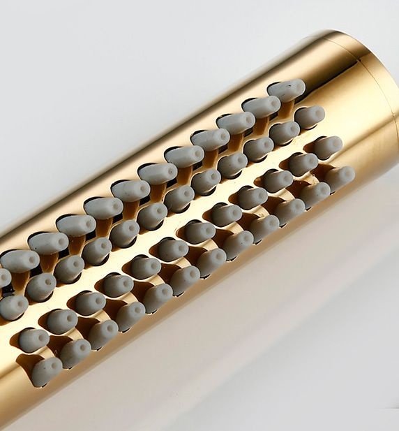 Душова система прихованого монтажу REA LUNGO GOLD + BOX REA-P4110 із верхнім душем із нержавіючої сталі золото