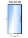Двері скляні для душової ніші розсувні двосекційні REA SOLAR BLACK 90 90x195см прозоре скло 6мм профіль чорний REA-K6319 2 з 3
