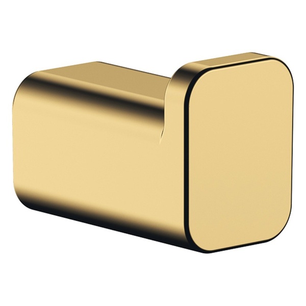 Крючок настенный одинарный HANSGROHE ADDSTORIS 41742990 прямоугольный металлический золото
