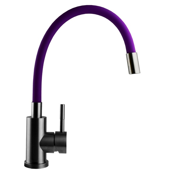 Кран на кухню однозахватний із поворотним виливом MIXMIRA MS1-203SM фіолетовий нержавіюча сталь 000018638