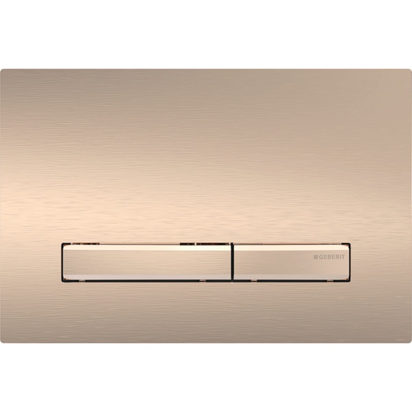 Кнопка слива для инсталляции GEBERIT Sigma50 металлическая двойная матовая золотая 115.670.QB.2