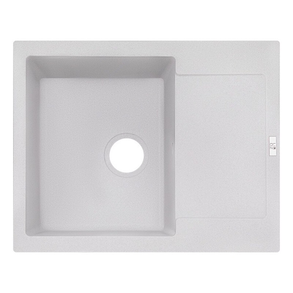 Кухонна мийка зі штучного каміння прямокутна LIDZ GRA-09 498мм x 615мм сірий без сифону LIDZGRA09625500200