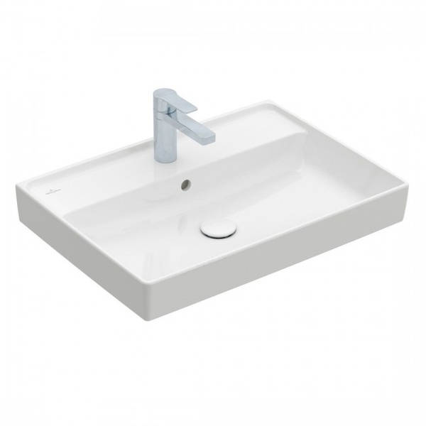 Раковина подвесная в ванную 650мм x 470мм VILLEROY&BOCH COLLARO белый прямоугольная 4A336501