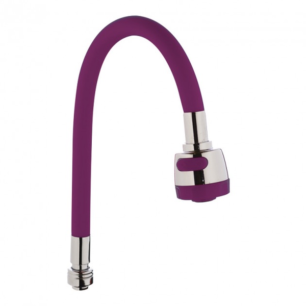 Излив для смесителя WEZER гибкий рефлекторный для кухни 50см фиолетовый WKC-058-PURPLE