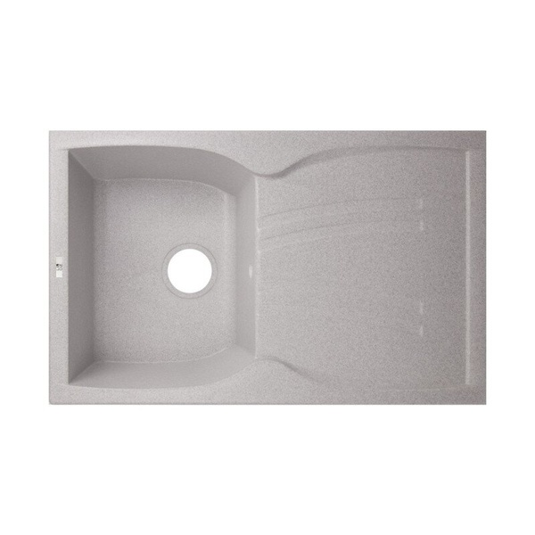 Мийка на кухню гранітна прямокутна LIDZ GRA-09 500мм x 790мм сірий без сифону LIDZGRA09790500200