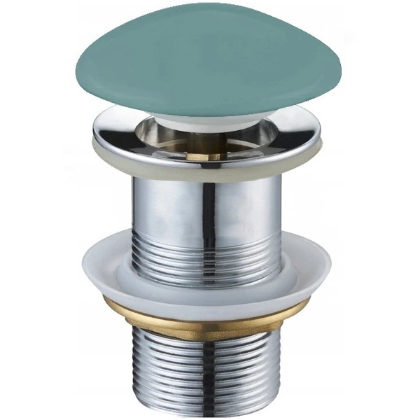 Донный клапан нажимной для раковины MEXEN 65мм без перелива керамический 1 1/4" матовый зеленый MEX-79910-48