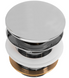 Донний клапан натискний для ванни REA 70мм із переливом латунь 1 1/2" глянцевий хром REA-W2007 3 з 5