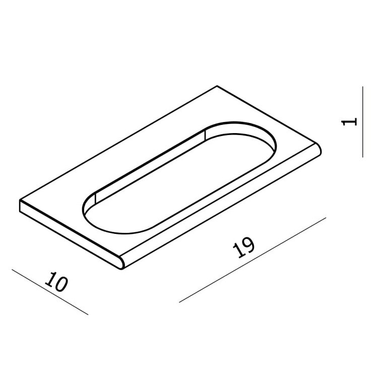 Тримач для рушників VOLLE FIESTA 15-77-334 190мм прямокутний металевий хром