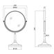 Косметичне дзеркало для ванної LIDZ 140 хром метал LD55791400618CRM 2 з 3