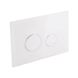 Кнопка зливу для інсталяції Q-TAP Nest скляна подвійна глянцева біла QT0111V1164GW 4 з 5
