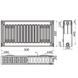 Стальной панельный радиатор отопления KALITE 500x500 мм боковое подключение класс 22 000022315 2 из 4