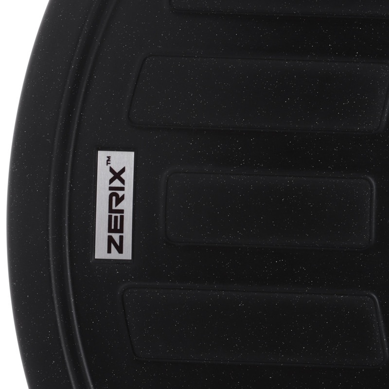 Мийка для кухні гранітна овальна ZERIX ZS-6250R-14 620x500x200мм із сифоном чорна ZX4554