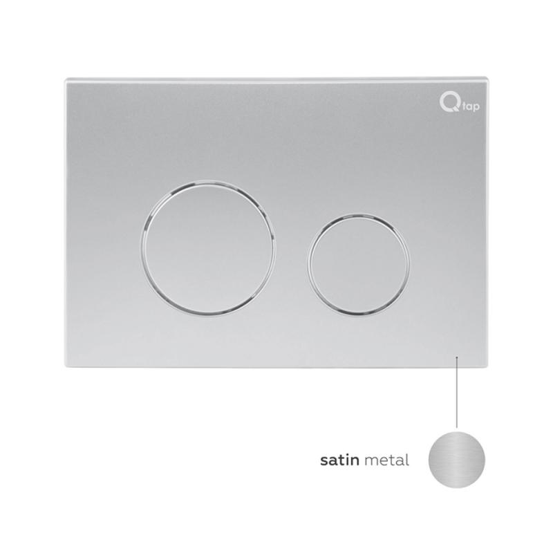 Комплект инсталляции Q-TAP Nest/Robin кнопка сатин безободковый унитаз Q-TAP с крышкой микролифт дюропласт QT1333046EUQW45145