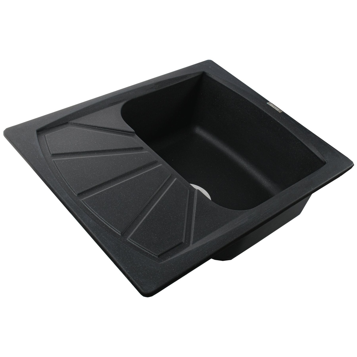 Кухонна мийка композитна прямокутна GLOBUS LUX TANA 500мм x 610мм чорний без сифону 000006135