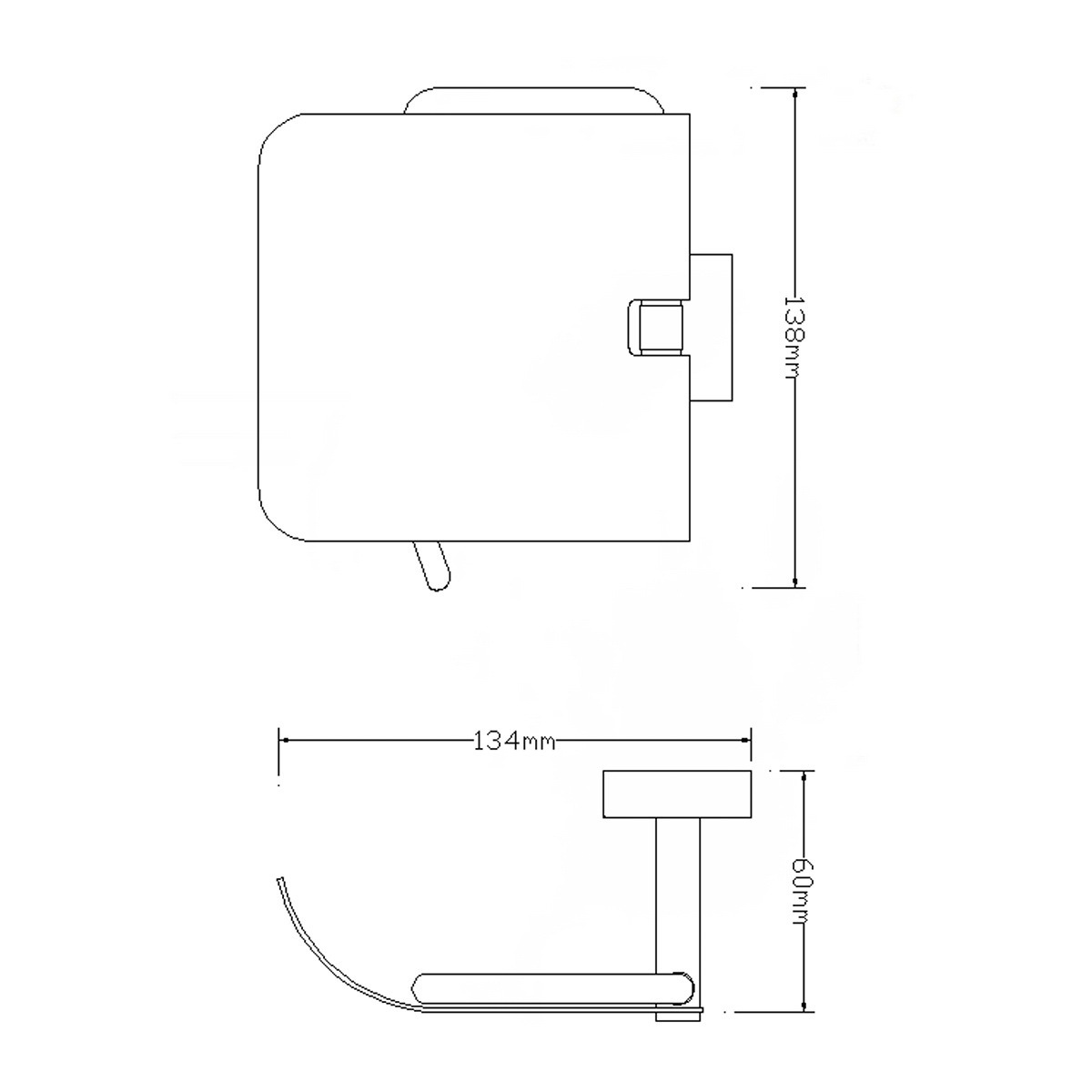 Держатель для туалетной бумаги с крышкой OMNIRES LIFT прямоугольный металлический хром 8151ACR